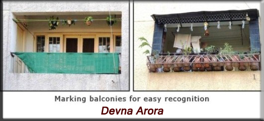 Devna Arora - Marking balconies for easy recognition